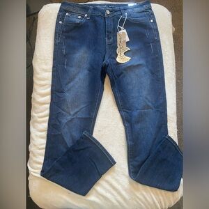 Touch Me Women's Straight Leg Jeans w/ Pocket Stitching